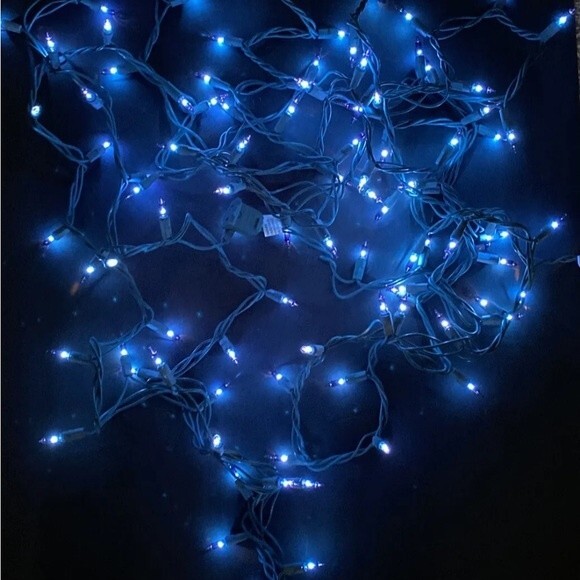 UL Listed 100 LED Green Wire Christmas String Blue Lights tree lights - Picture 10 of 11